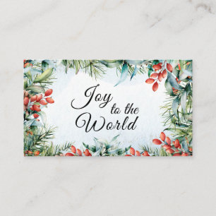Carte De Visite Joie au monde Le Seigneur est venu, Noël