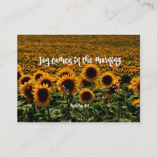 Carte De Visite Joie Inspirante Verse Bible (Devant)