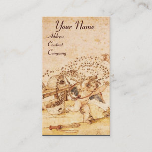 Carte De Visite JOINT/cupidon de CIRE de BRUN d'ABEILLE de MIEL le