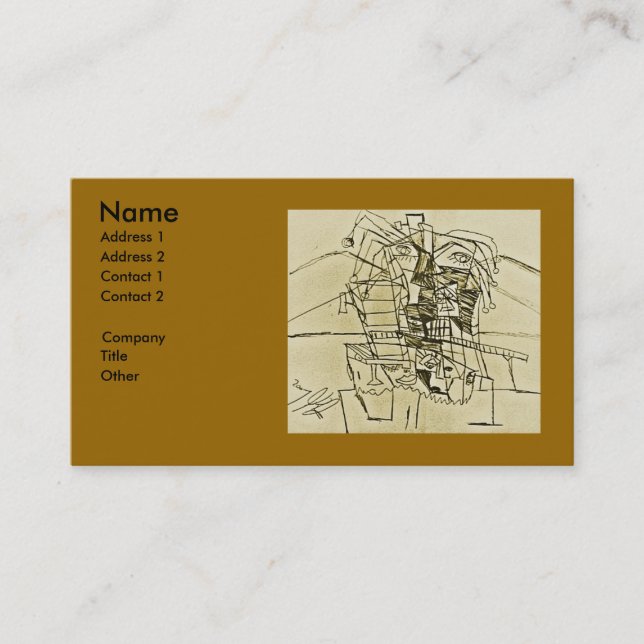 CARTE DE VISITE JOKER DU NEZ FAUCET (Devant)