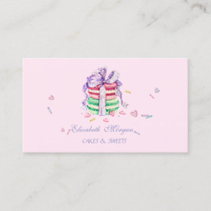 Carte De Visite Joli Adorable Élégant Macarons, Douceur Boulangeri