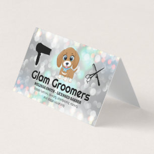 Carte De Visite Joli chiot   Outils de coiffure   Bokeh