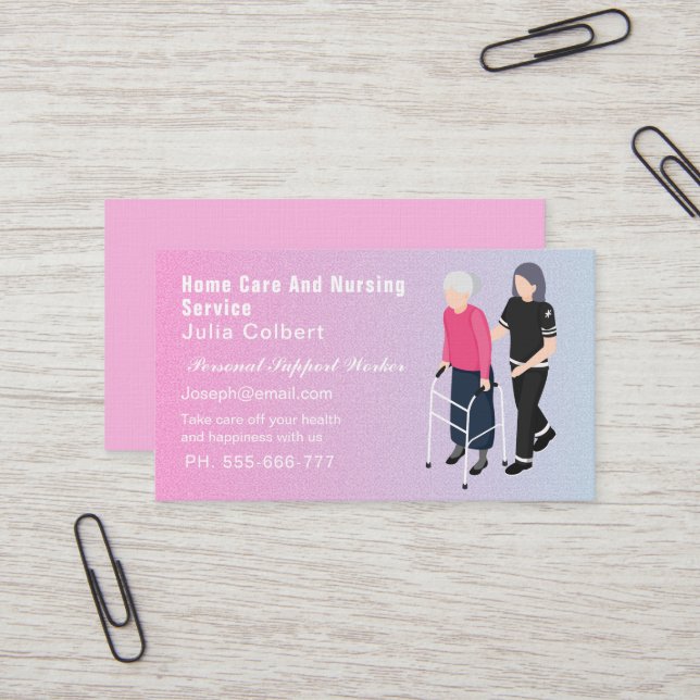 Carte De Visite Joli compagnon principal ou aidant professionnel â (Devant/Arrière en situation)