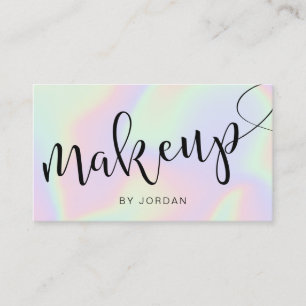 Carte De Visite Joli design élégant et élégant maquillage holograp