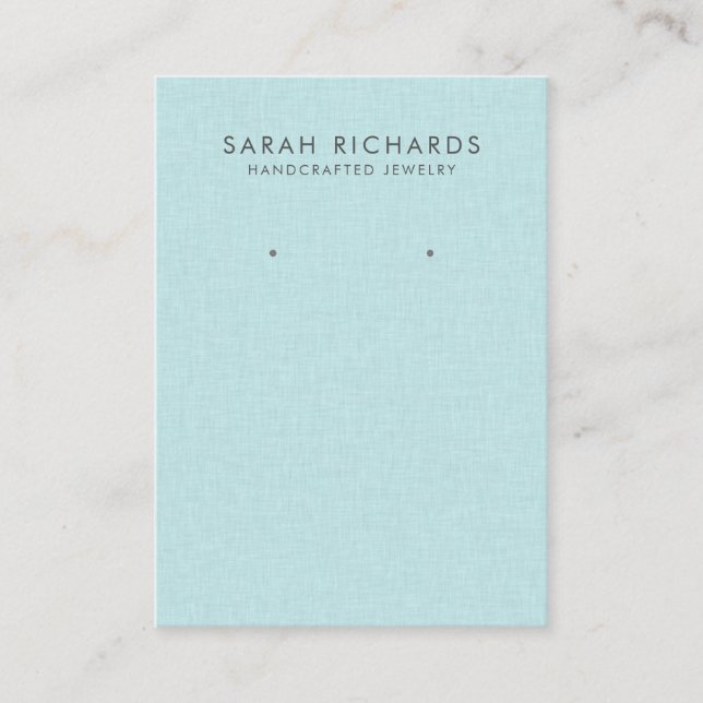 Carte De Visite Joli étendoir Aqua Turquoise Blue Jewelry (Devant)