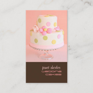 Carte De Visite Joli gâteau mariage rose