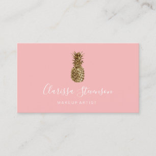 Carte De Visite Joli joli peintre de maquillage d'ananas chick