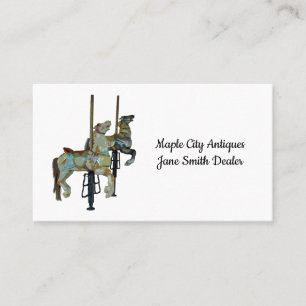 Carte De Visite Joli Joyeux Parcours Carrousel Chevaux