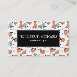 Carte De Visite Joli Motif Sloth