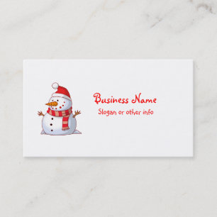 Carte De Visite Joli Noël Snowman professionnel