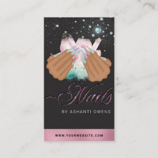 Carte De Visite Joli ongles de Parties scintillant Holographique