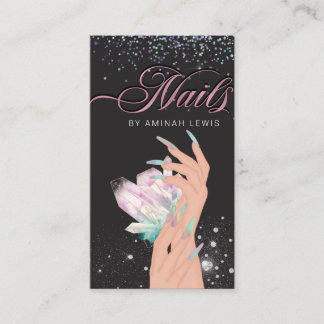 Carte De Visite Joli ongles de Parties scintillant Holographique