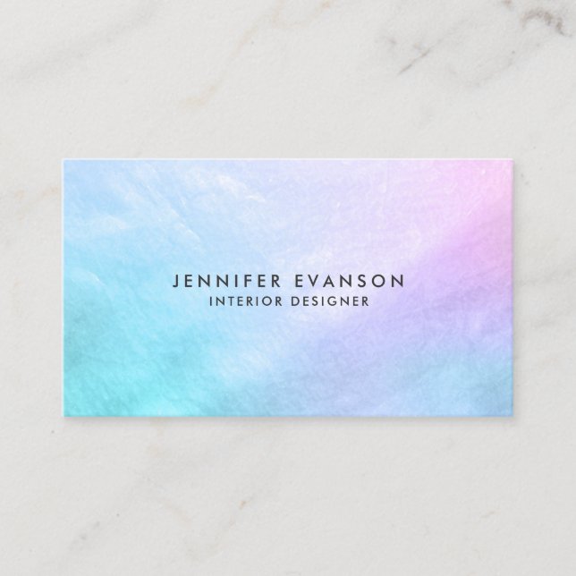 Carte De Visite Joli Pastel Mère de Pearl Elegant (Devant)