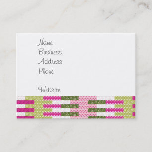 Carte De Visite Joli Patchwork Vert Patchwork Quilt Design Cadeaux