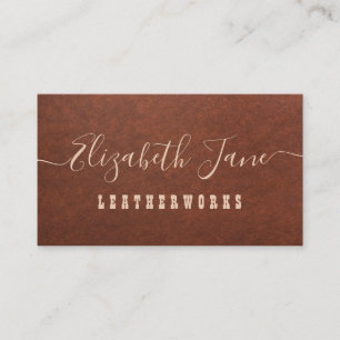Carte De Visite joli scénario en cuir