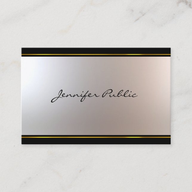 Carte De Visite Joli Script manuscrit Design moderne Attirant (Devant)