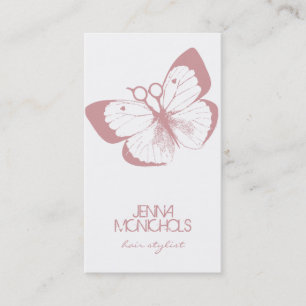 Carte De Visite joli simple de coiffeur de rose élégant de