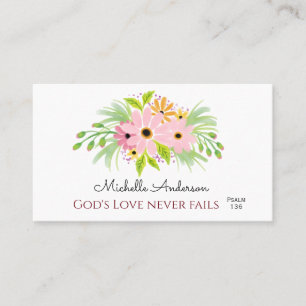 Carte De Visite Jolie aquarelle Florale Inspiration Écriture