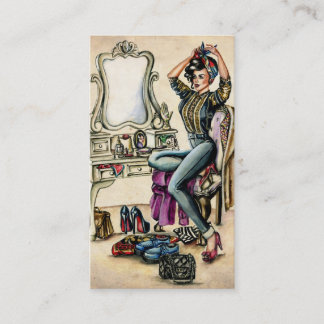 Carte De Visite Jolie beauté de pin-up