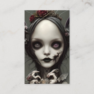 Carte De Visite Jolie Elégante Petite Sorcière Gothique Fae Faery