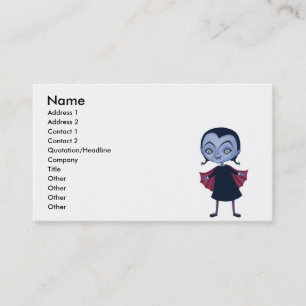 Carte De Visite jolie fille vampire écolière