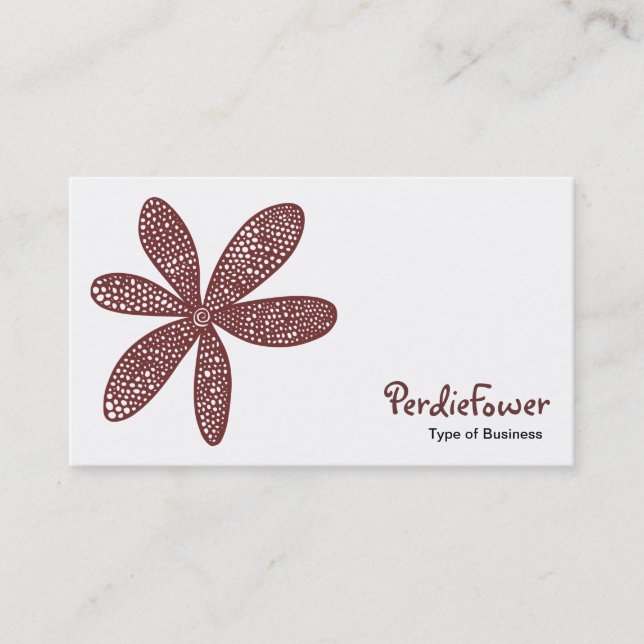 Carte De Visite Jolie fleur - Brown foncé 663333 (Devant)