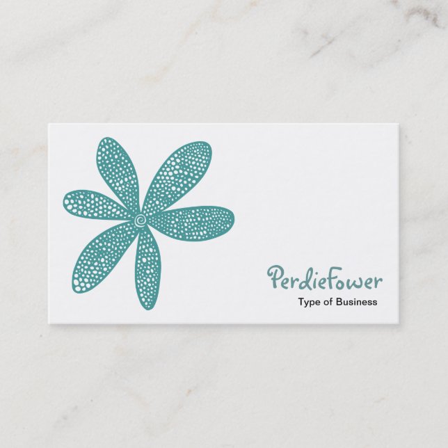 Carte De Visite Jolie fleur - Ocean Green 669999 (Devant)