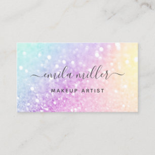 Carte De Visite Jolie Parties scintillant Holographique Fille Glam