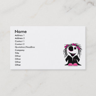 Carte De Visite jolie petite fille zombie