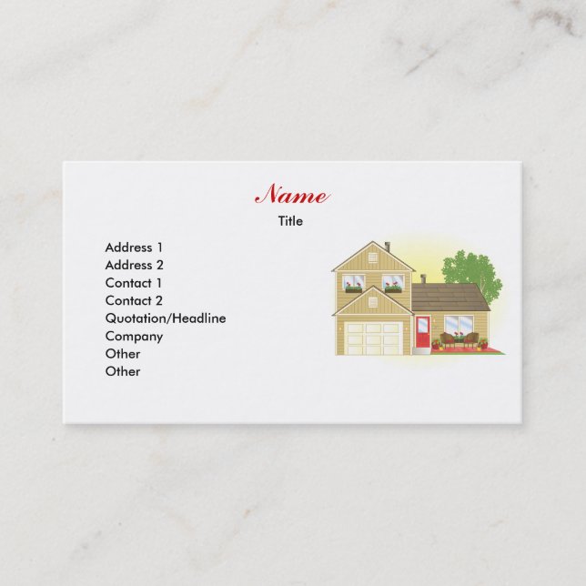 Carte De Visite Jolie petite maison (Devant)