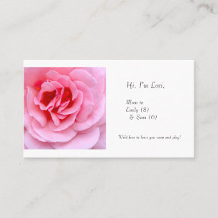 Carte De Visite Jolie rose