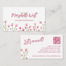 Jolies Fleurs Sauvages Roses Monogramme Féminin