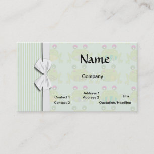 Carte De Visite jolies grenouilles funky heureuses et rayures