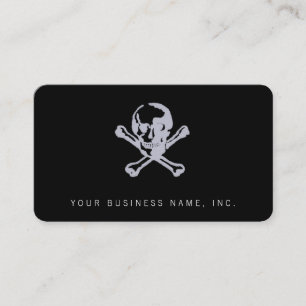 Carte De Visite Jolly roger de style d'impression typographique
