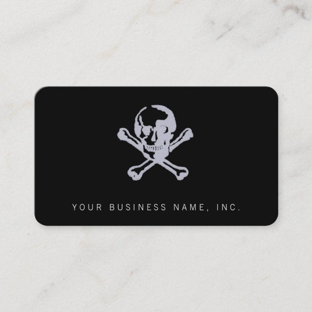 Carte De Visite Jolly roger de style d'impression typographique (Devant)