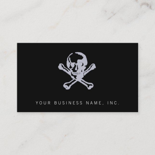 Carte De Visite Jolly roger de style d'impression typographique (Devant)