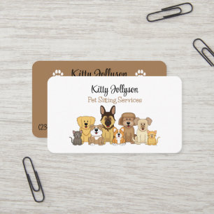 Carte De Visite JollyKins mignon animal assis