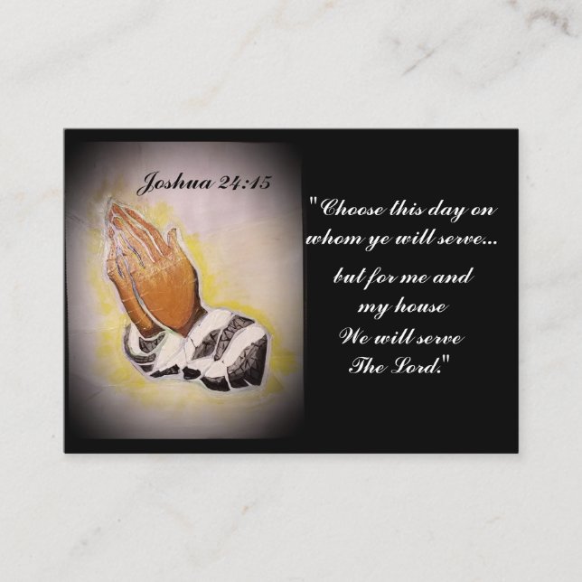 Carte De Visite Joshua 24:15 "Choisissez ce jour" (Devant)