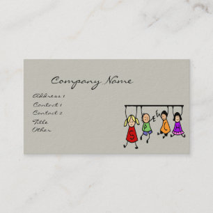 Carte De Visite Jote Kids Cartoon tenant des mots de la parole