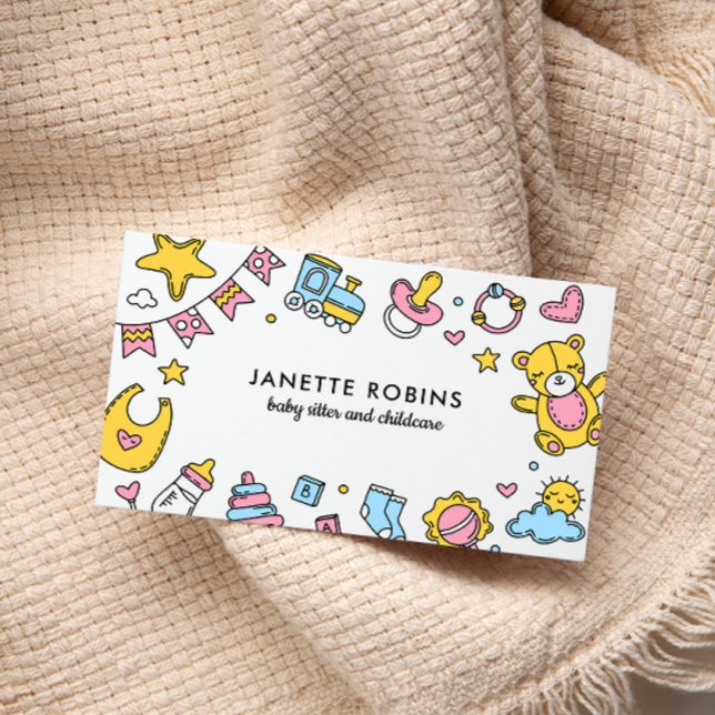 Carte De Visite Jouets adorables pour bébé Nanny Garde d'enfants (Créateur téléchargé)