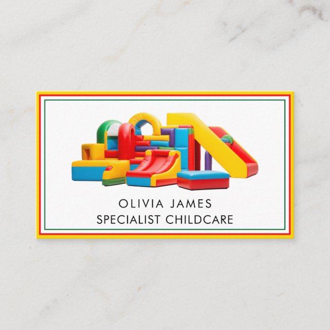 Carte De Visite Jouets doux Garde d'enfants Nanny Babysitter (Devant)