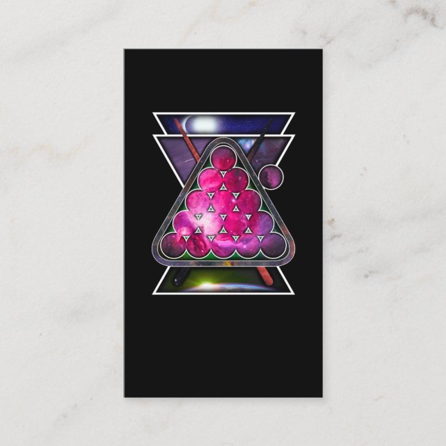 Carte De Visite Joueur de billard de billard de snooker spatial (Devant)