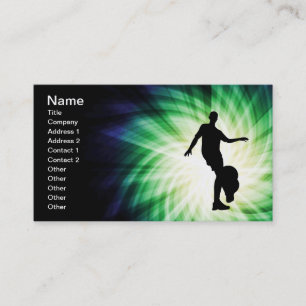 Carte De Visite Joueur de football Silhouette