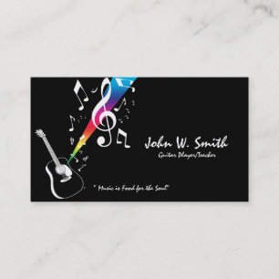 Carte De Visite Joueur de guitare/Carte de visite enseignant