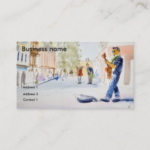 Carte De Visite Joueur de guitare Rock and Roll