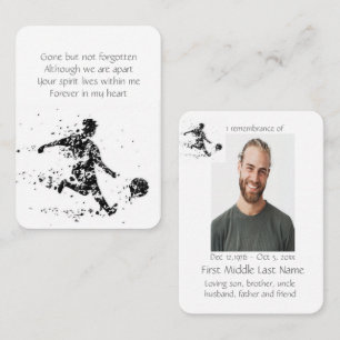 Carte De Visite Joueur de soccer commémoratif de garde de poche