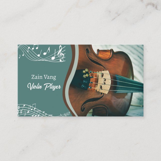 Carte De Visite Joueur de violon - Violoniste - Enseignant de viol (Devant)