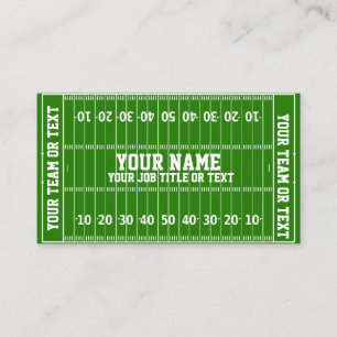 Carte De Visite Joueur D'Entraîneur De Fan De Football