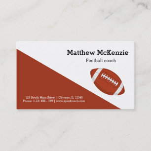 Carte De Visite Joueur d'entraîneurs de football professionnel