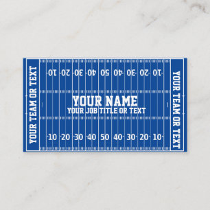 Carte De Visite Joueur des entraîneurs de football Gridiron